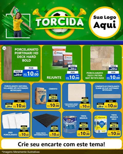 Modelo de Rede Social para Feed Instagram com o tema Torcida para Pisos e revestimentos