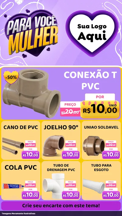 Modelo de Rede Social para Stories com o tema Para Você, Mulher para Tubos e conexões