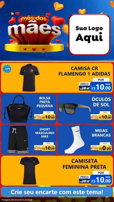 Modelo de TV para TV Vertical com o tema Mês das Mães para Roupas e acessórios
