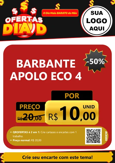 Modelo de Cartaz para Cartaz A4 Vertical com o tema Ofertas Dia D para Armarinho e Aviamentos