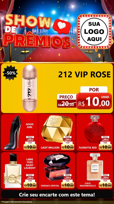 Modelo de Rede Social para Stories com o tema Show de Prêmios para Perfumes