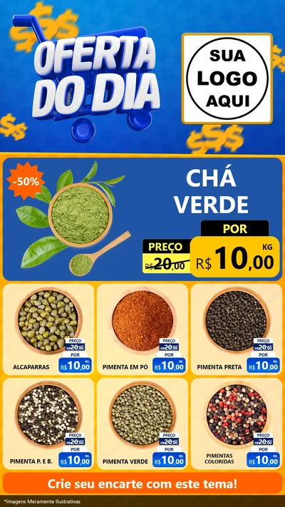 Modelo de Rede Social para Stories com o tema Oferta do Dia para Produtos Naturais
