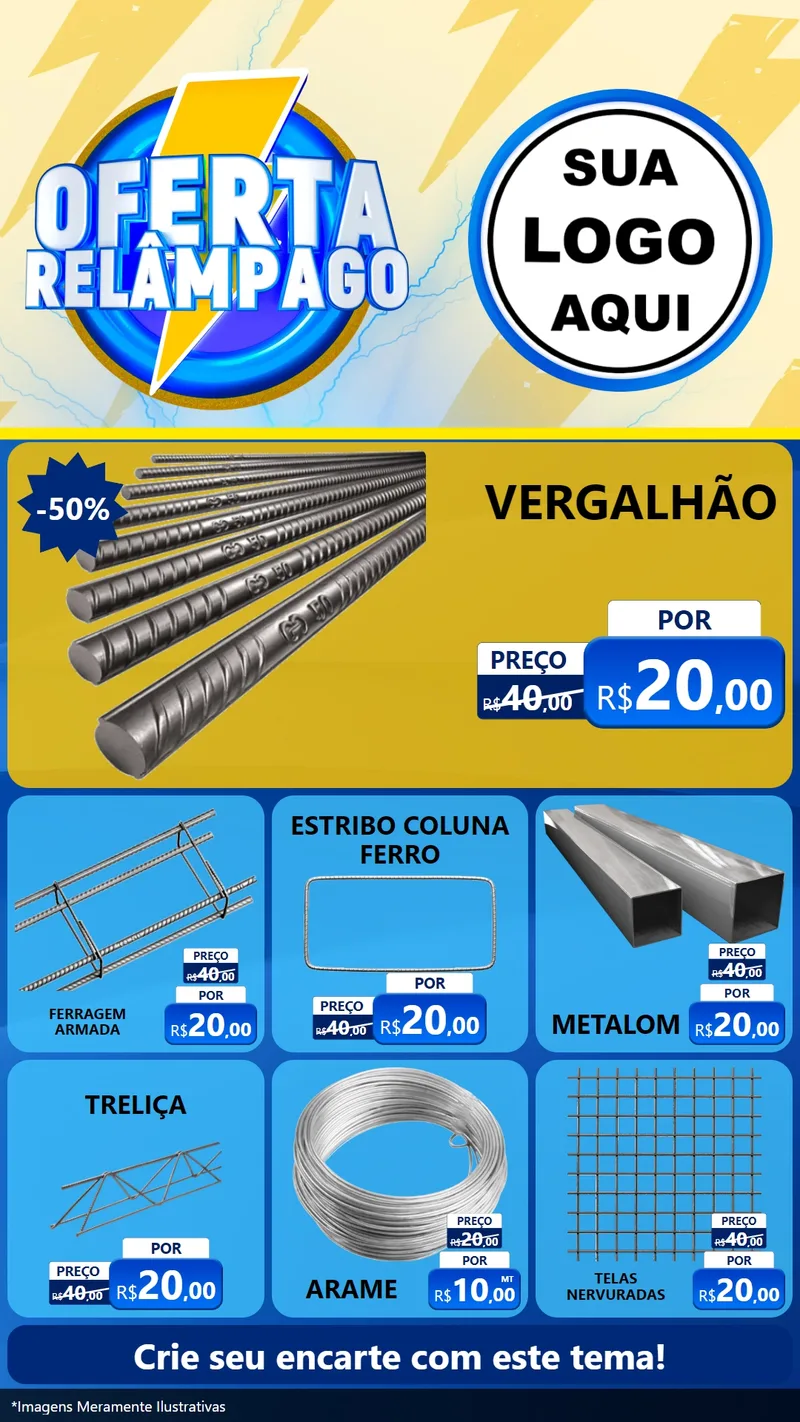Modelo de Rede Social para Stories com o tema Oferta Relâmpago para Ferragens