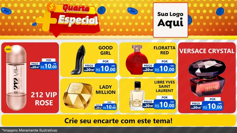 Modelo de TV para TV Horizontal com o tema Quarta Mais Especial para Perfumes
