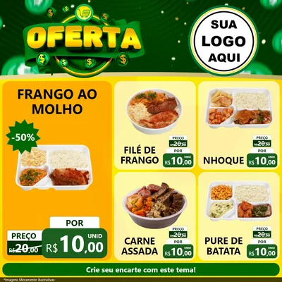 Modelo de Rede Social para Feed Facebook com o tema Oferta para Restaurante