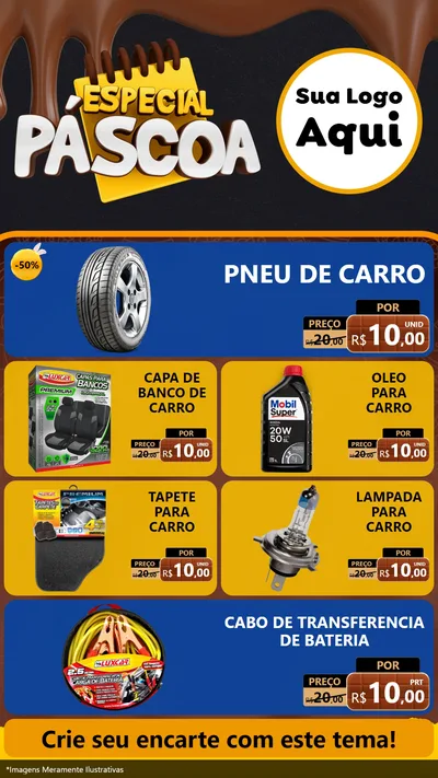 Modelo de TV para TV Vertical com o tema Especial Páscoa para Auto peças