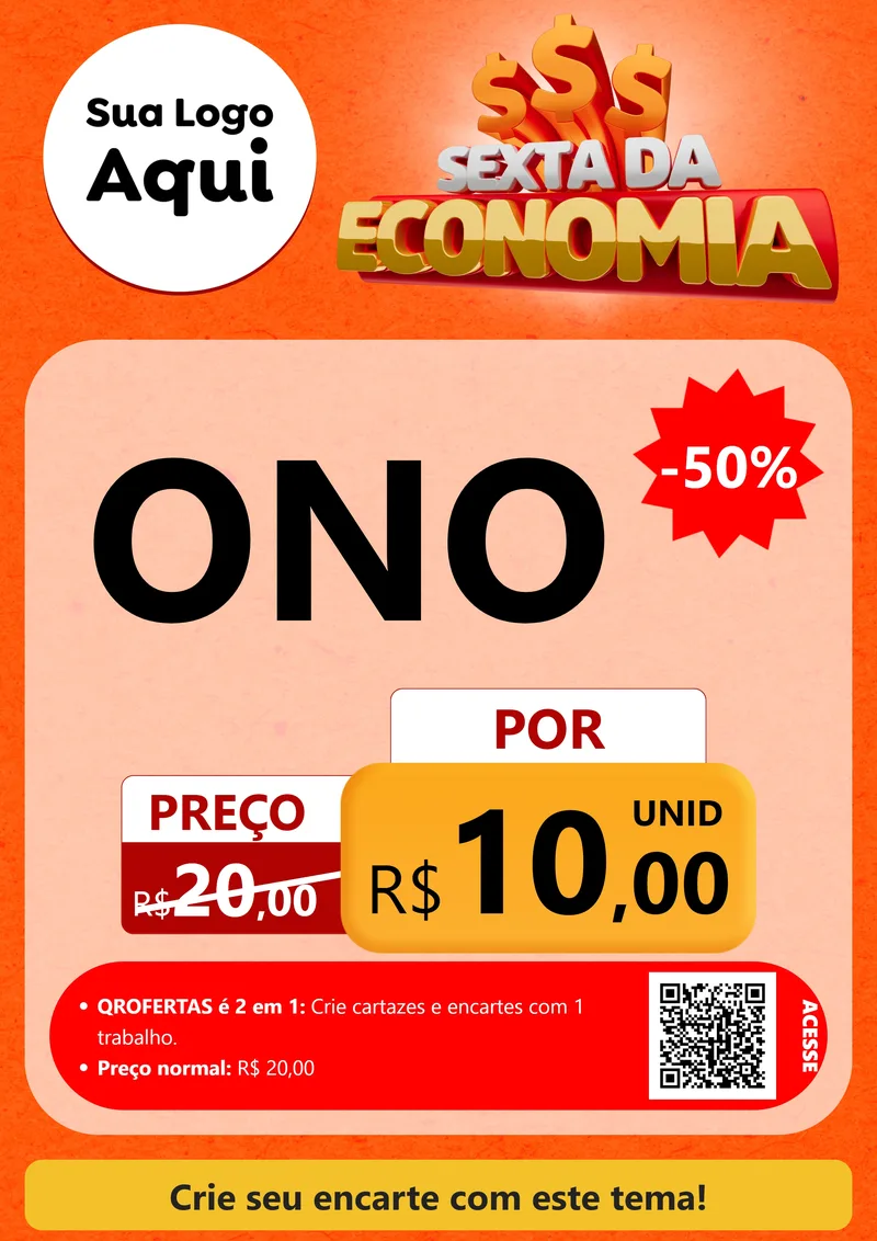 Modelo de Cartaz para Cartaz A4 Vertical com o tema Sexta da Economia para Óticas
