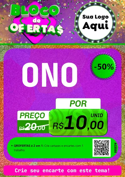 Modelo de Cartaz para Cartaz A4 Vertical com o tema Bloco de Ofertas para Óticas