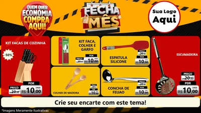 Modelo de TV para TV Horizontal com o tema Fecha Mês para Utilidades Domésticas