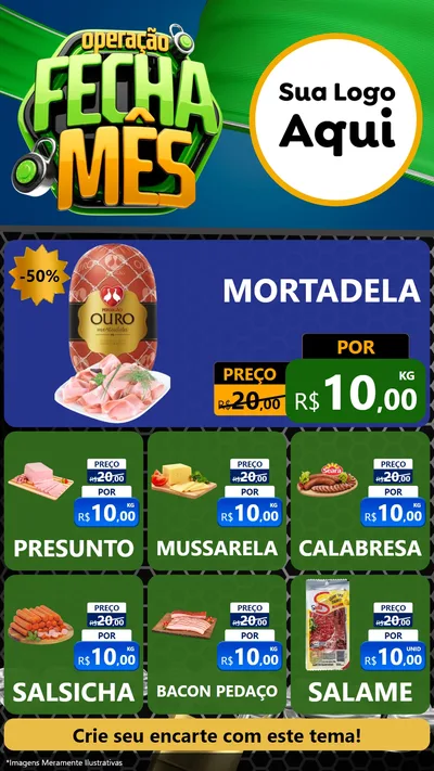 Modelo de Rede Social para Stories com o tema Operação Fecha Mês para Frios e Laticínios