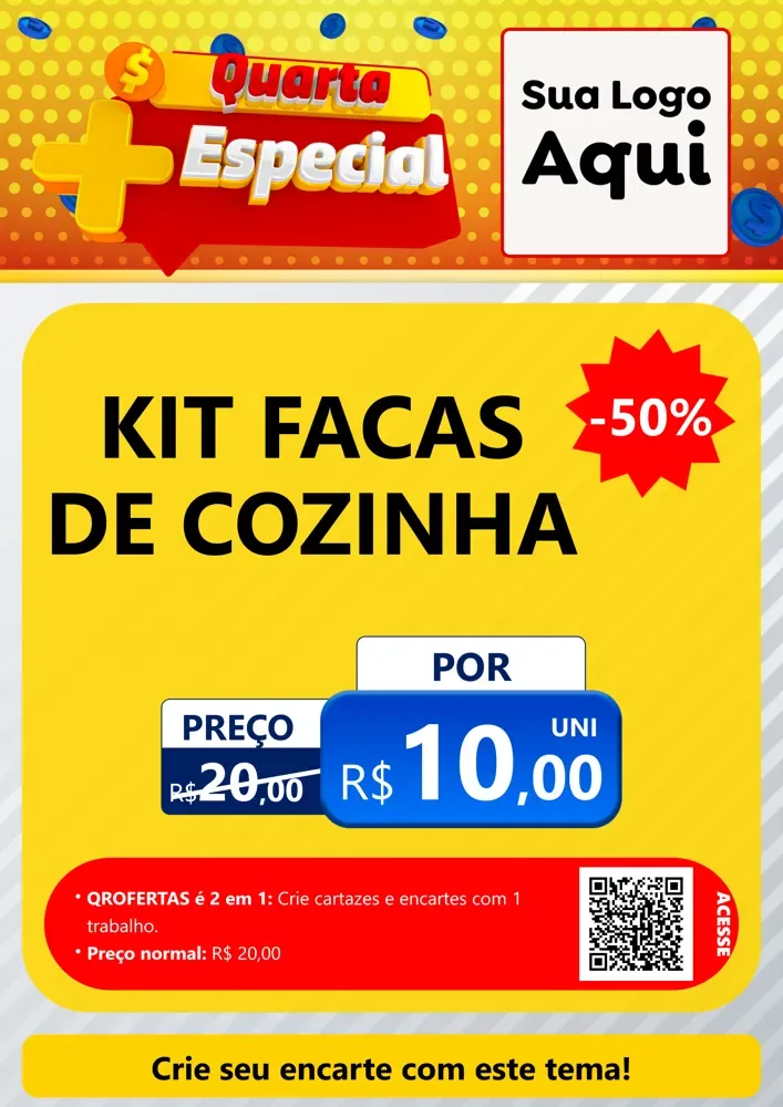 Modelo de Cartaz para Cartaz A4 Vertical com o tema Quarta Mais Especial para Utilidades Domésticas