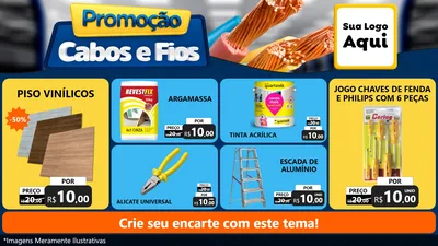 Modelo de TV para TV Horizontal com o tema Promoção Cabos e Fios - Construção / Elétrica para Material para Construção