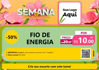 Modelo de Cartaz para Cartaz A4 Horizontal com o tema Semana da Primavera para Materiais Elétricos