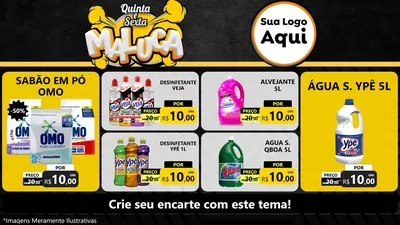 Modelo de TV para TV Horizontal com o tema Quinta e Sexta Maluca para Produtos de Limpeza