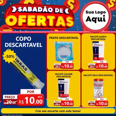 Modelo de Rede Social para Feed Facebook com o tema Sabadão de Ofertas para Embalagens