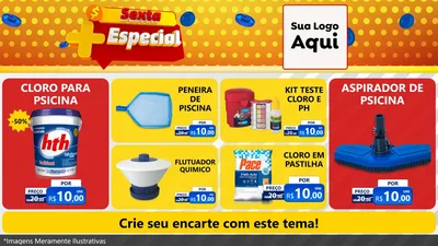 Modelo de TV para TV Horizontal com o tema Sexta Mais Especial para Produtos para Piscina