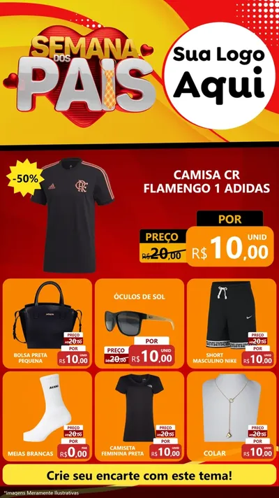 Modelo de Rede Social para Stories com o tema Semana Dos Pais para Roupas e acessórios
