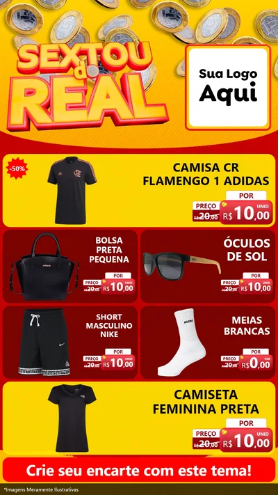 Modelo de TV para TV Vertical com o tema Sextou do Real para Roupas e acessórios
