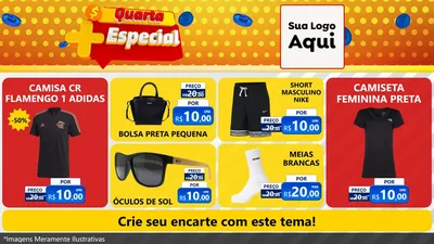 Modelo de TV para TV Horizontal com o tema Quarta Mais Especial para Roupas e acessórios