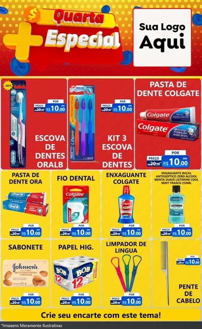 Modelo de Encarte para Encarte Grande com o tema Quarta Mais Especial para Higiene Pessoal