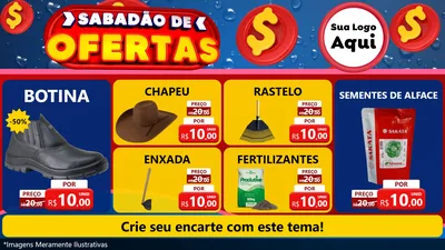 Modelo de TV para TV Horizontal com o tema Sabadão de Ofertas para Agropecuária