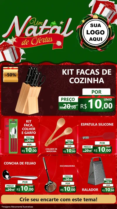 Modelo de Rede Social para Stories com o tema Um Natal de Ofertas para Utilidades Domésticas