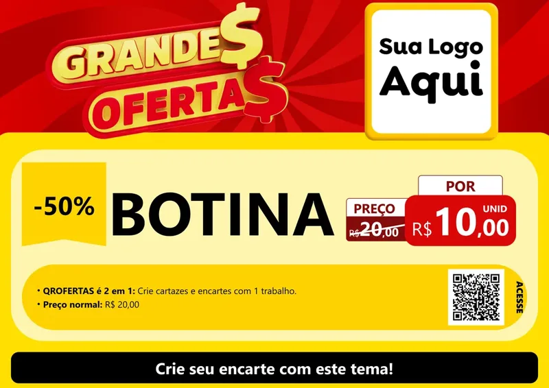 Modelo de Cartaz para Cartaz A4 Horizontal com o tema Grandes Ofertas para Agropecuária