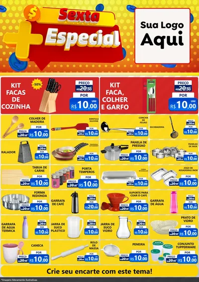 Modelo de Encarte para Encarte A4 Vertical com o tema Sexta Mais Especial para Utilidades Domésticas