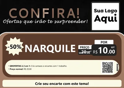 Modelo de Cartaz para Cartaz A4 Horizontal com o tema Confira! Ofertas que irão te surpreender! para Tabacaria