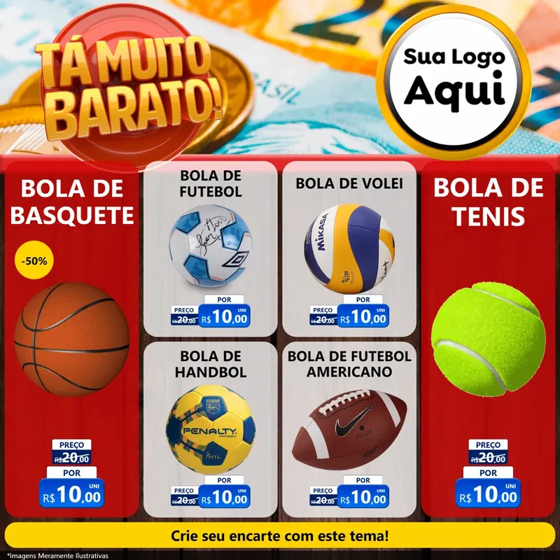 Modelo de Rede Social para Feed Facebook com o tema Está Muito Barato para Artigos Esportivos