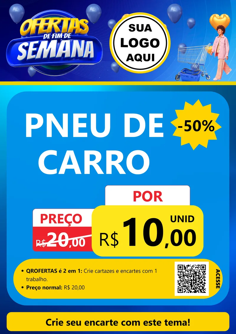 Modelo de Cartaz para Cartaz A4 Vertical com o tema Ofertas de Fim de Semana para Auto peças