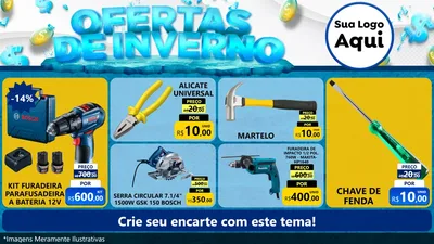 Modelo de TV para TV Horizontal com o tema Ofertas de Inverno para Maquinas e Ferramentas
