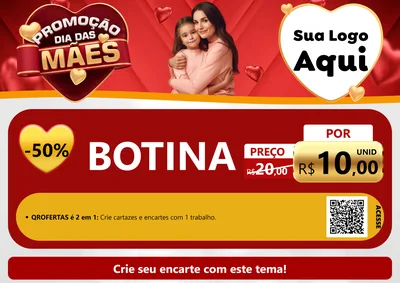 Modelo de Cartaz para Cartaz A4 Horizontal com o tema Promoção Dia das Mães para Agropecuária