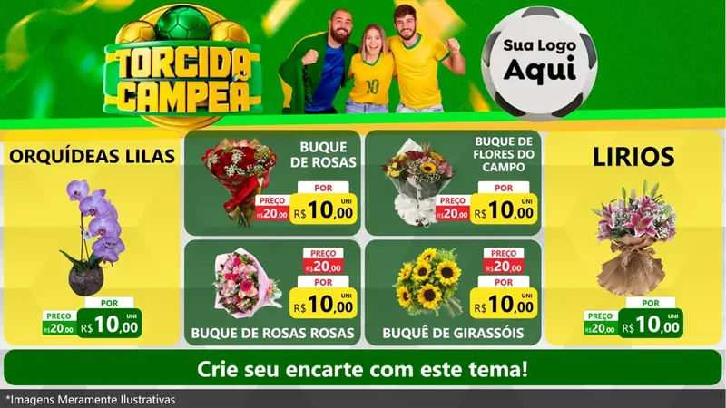 Modelo de TV para TV Horizontal com o tema Torcida Campeã - Copa para Floricultura e jardim
