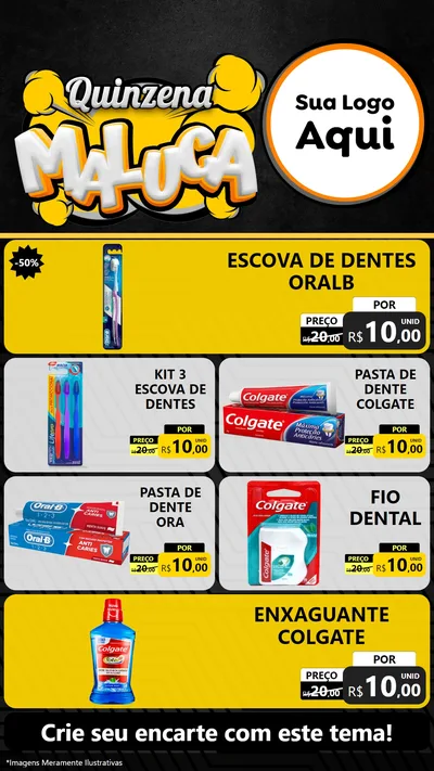 Modelo de TV para TV Vertical com o tema Quinzena Maluca para Higiene Pessoal