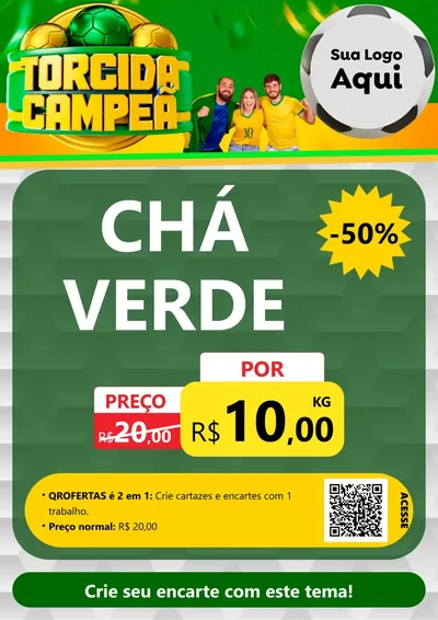 Modelo de Cartaz para Cartaz A4 Vertical com o tema Torcida Campeã - Copa para Produtos Naturais