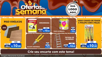 Modelo de TV para TV Horizontal com o tema Ofertas da Semana - Páscoa para Material para Construção