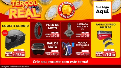 Modelo de TV para TV Horizontal com o tema Terçou do Real para Moto peças