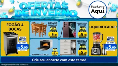 Modelo de TV para TV Horizontal com o tema Ofertas de Inverno para Móveis e Eletro