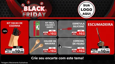 Modelo de TV para TV Horizontal com o tema Black Friday para Utilidades Domésticas