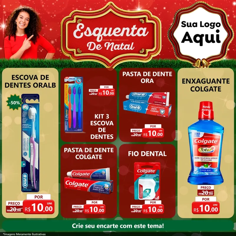 Modelo de Rede Social para Feed Facebook com o tema Esquenta de Natal para Higiene Pessoal