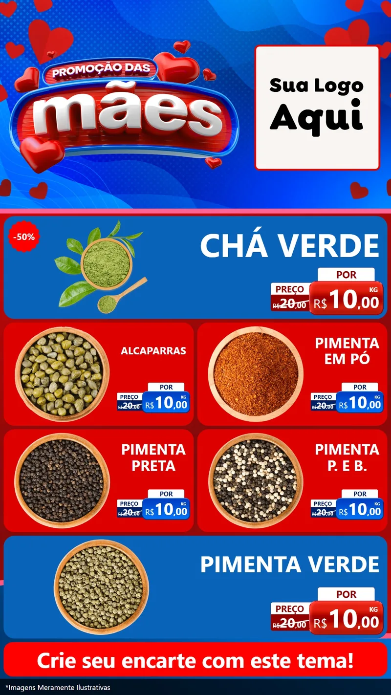 Modelo de TV para TV Vertical com o tema Promoção das Mães para Produtos Naturais