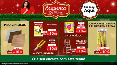 Modelo de TV para TV Horizontal com o tema Esquenta de Natal para Material para Construção