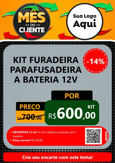Modelo de Cartaz para Cartaz A4 Vertical com o tema Mês do Cliente para Maquinas e Ferramentas