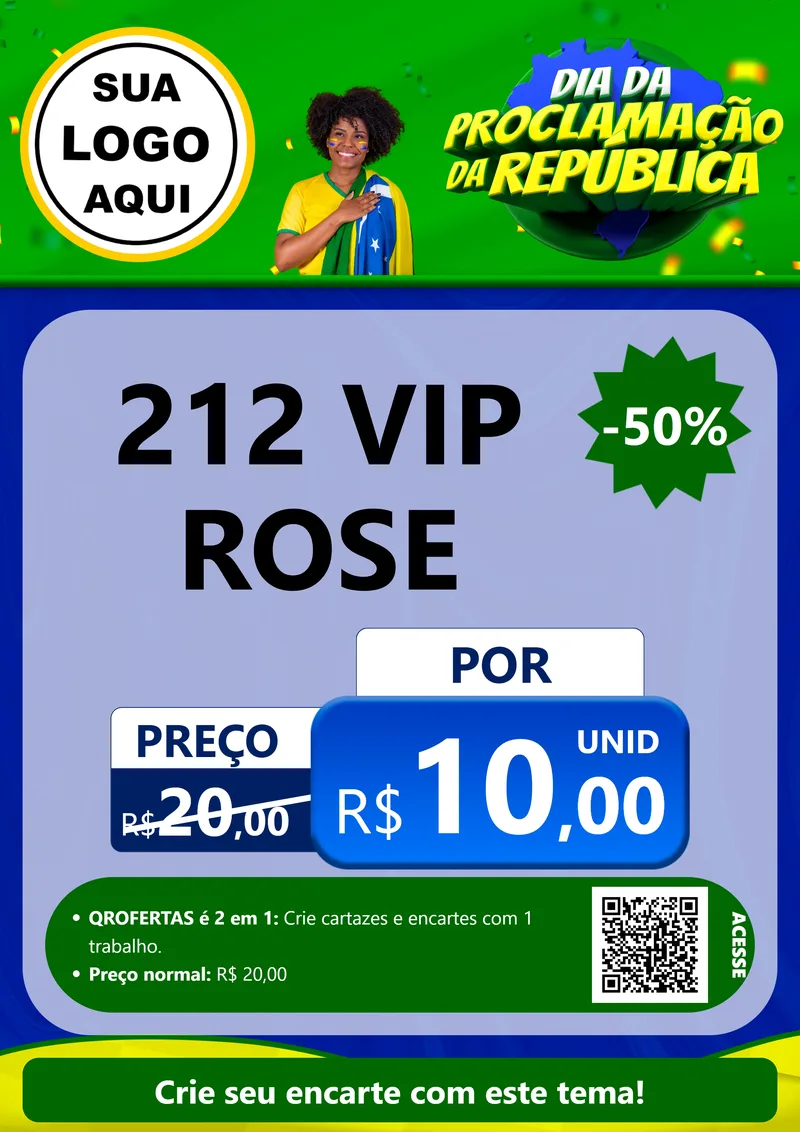 Modelo de Cartaz para Cartaz A4 Vertical com o tema Dia Da Proclamação Da República para Perfumes
