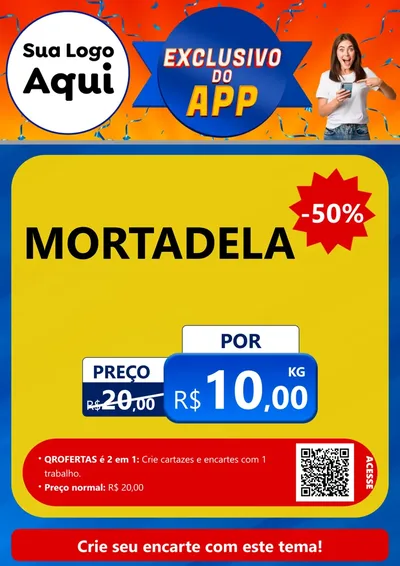 Modelo de Cartaz para Cartaz A4 Vertical com o tema Exclusivo do Aplicativo para Frios e Laticínios