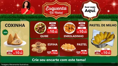 Modelo de TV para TV Horizontal com o tema Esquenta de Natal para Salgadaria
