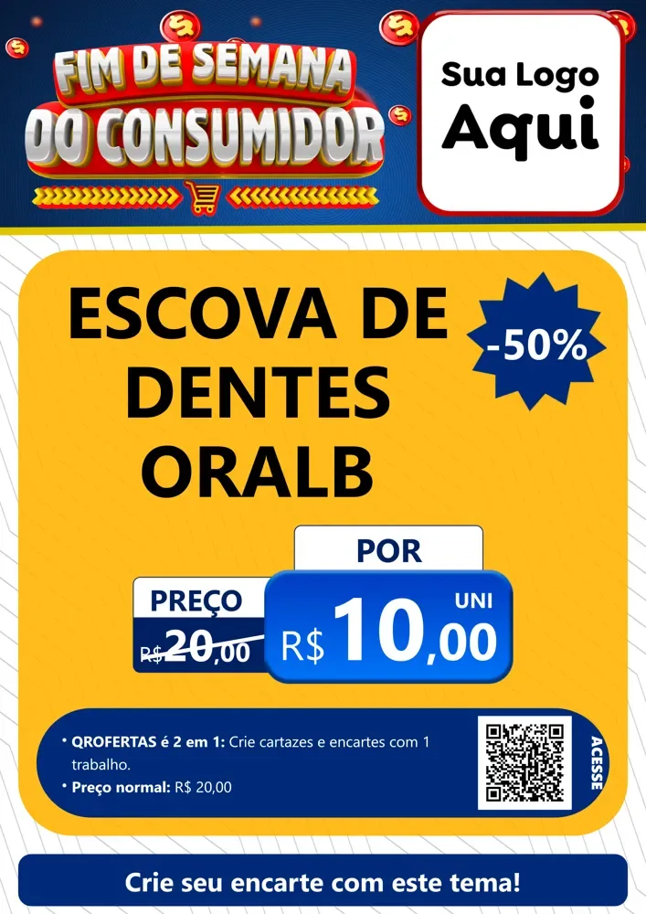 Modelo de Cartaz para Cartaz A4 Vertical com o tema Fim de Semana do Consumidor para Higiene Pessoal