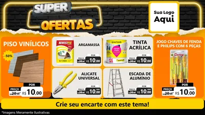 Modelo de TV para TV Horizontal com o tema Super Ofertas para Material para Construção