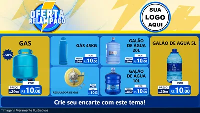 Modelo de TV para TV Horizontal com o tema Oferta Relâmpago para Água e gás